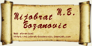 Mijobrat Božanović vizit kartica